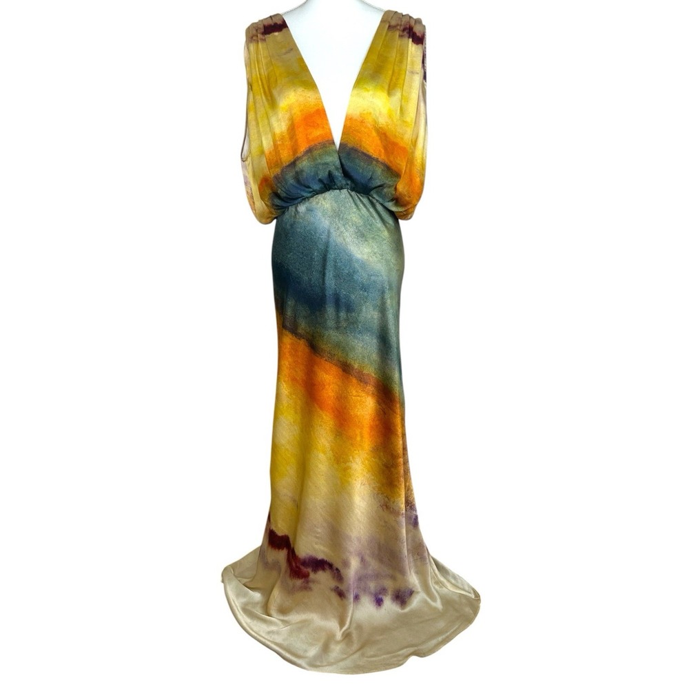 Mes Demoiselles Paris Silk Perkins Sunset Dress FR 42 US 10